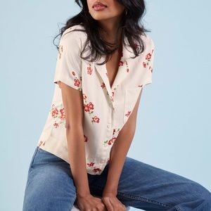 Reformation Cuba Top Floral Button Down Small S
